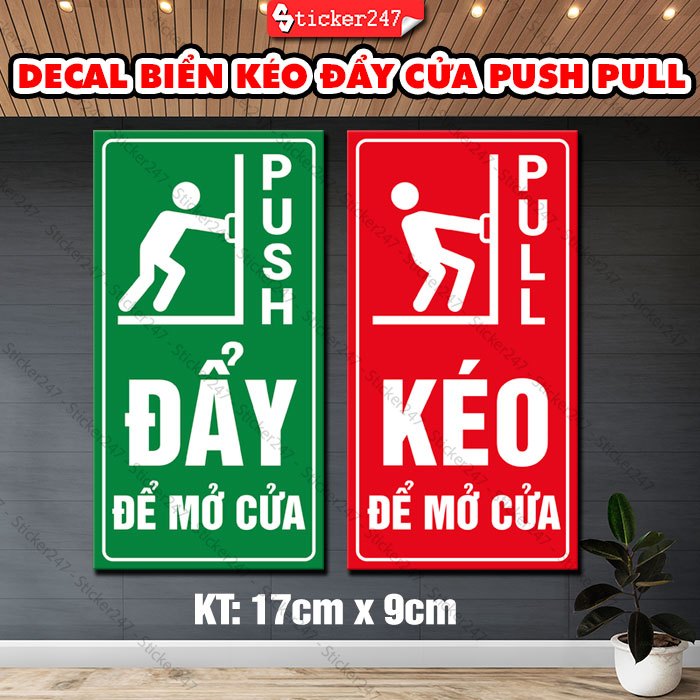 Waterproof Pull Push Decal Push Pull Panel for Glass, Wood, Plastic ...