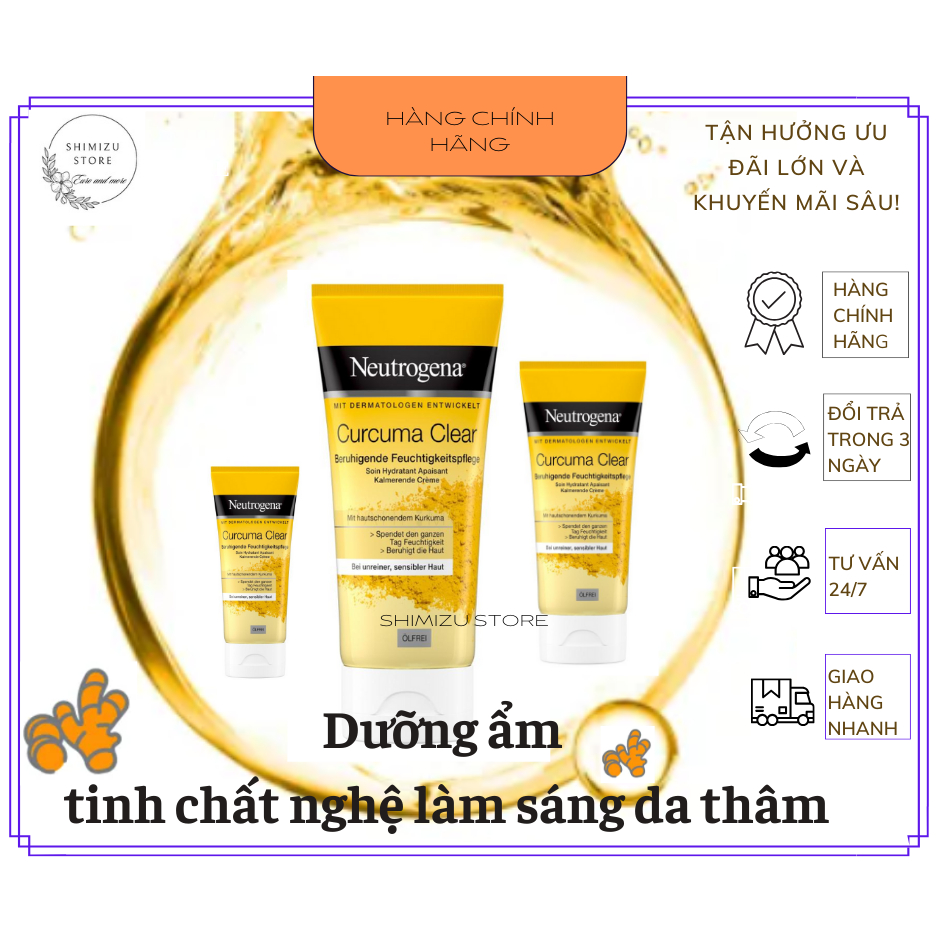 German Version Neutrogena Curcuma Clear Soothing Moisturizer 75ml
