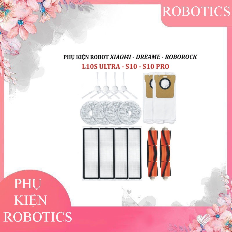 Hepa Filter Accessories, Towel, Mop, Middle Brush, Roll, Side Brush