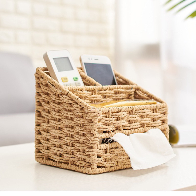 Rattan Basket For Knitting Items, Vintage Style Paper Towels Shopee