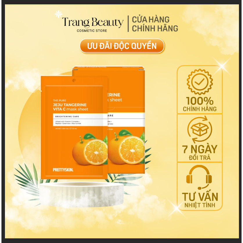 Vitamin C Prettyskin The Pure Jeju Tangerine VITA C Mask Sheet 25ml