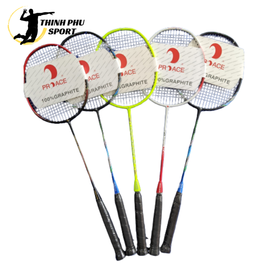 Proace Badminton Racket 100 Badminton Racket With Burnt Aluminum Frame, Super Durable And
