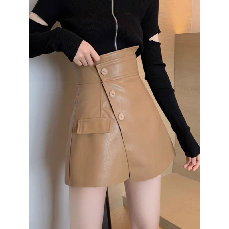 Qc Fake Leather Pants Shopee Philippines