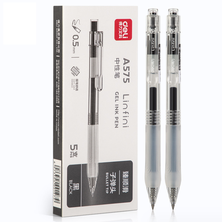 Deli A575 gel Ballpoint Pen With 0.5mm Nib Is Designed With A ...
