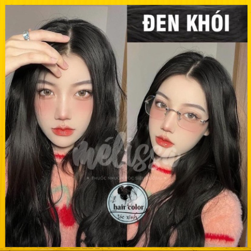 Smoky Black Hair Dye, Home Hair Dye Without Bleach, With Oxygen Dye And