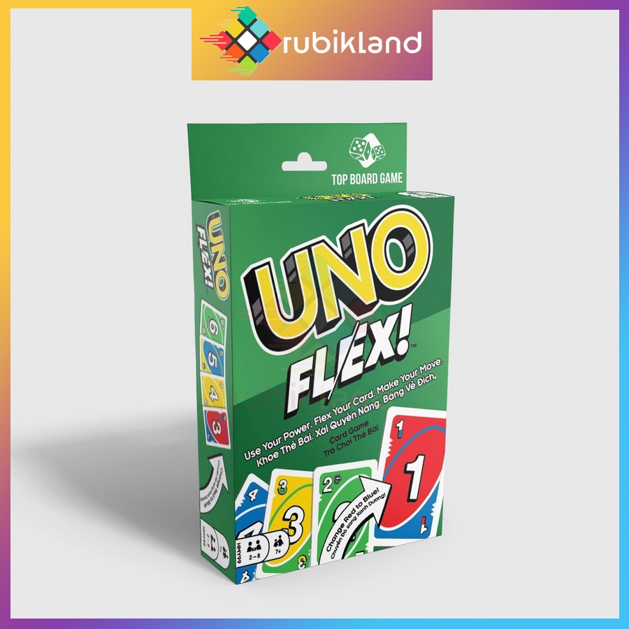 Uno Flex Card Green Box Game Boardgame 112 Cards Thick Paper Material