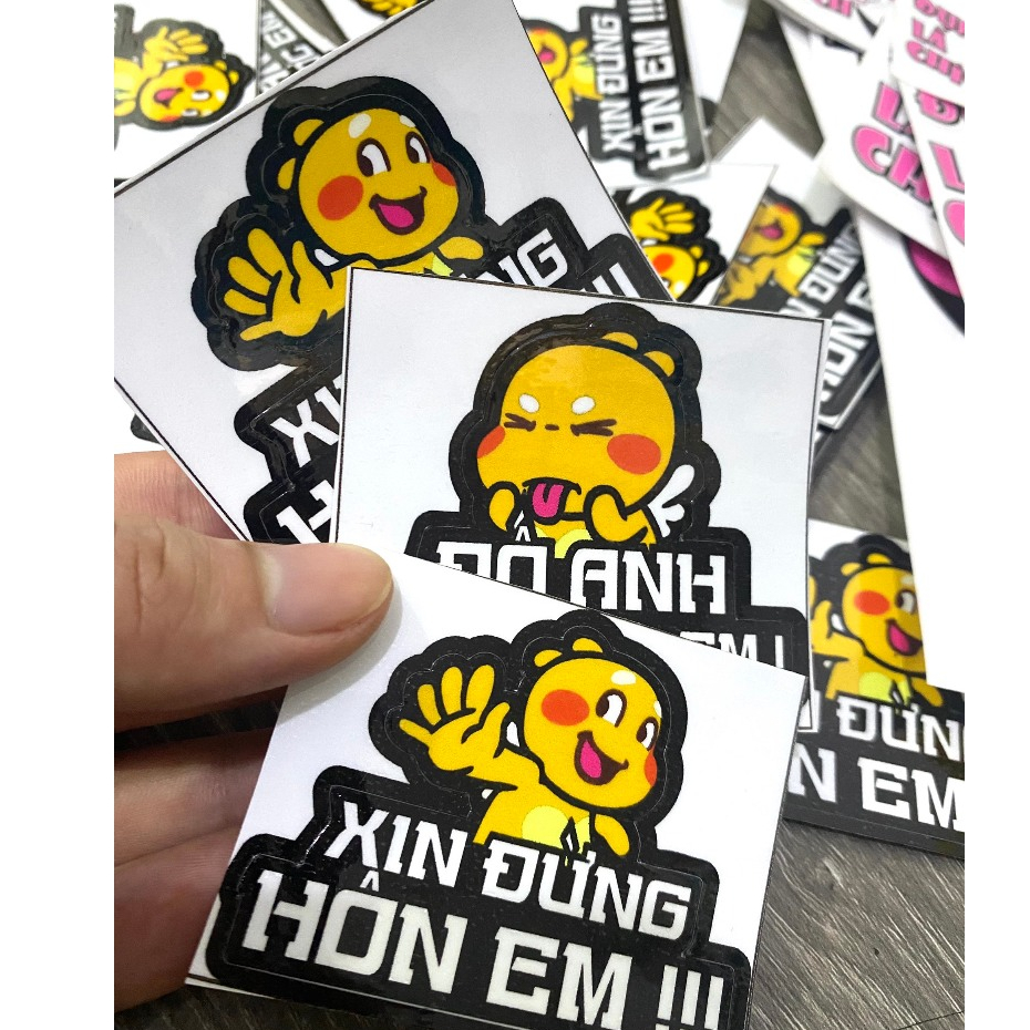 Logo Sticker please don't kiss me, let me catch you funny, fun ...