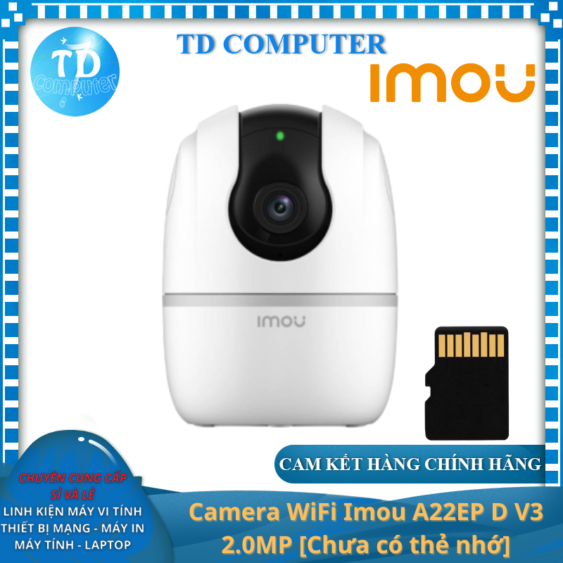 Imou A22EP D V3 2.0MP WiFi Camera [With 64GB Memory Card] 1080P Standard 2Way Conversation
