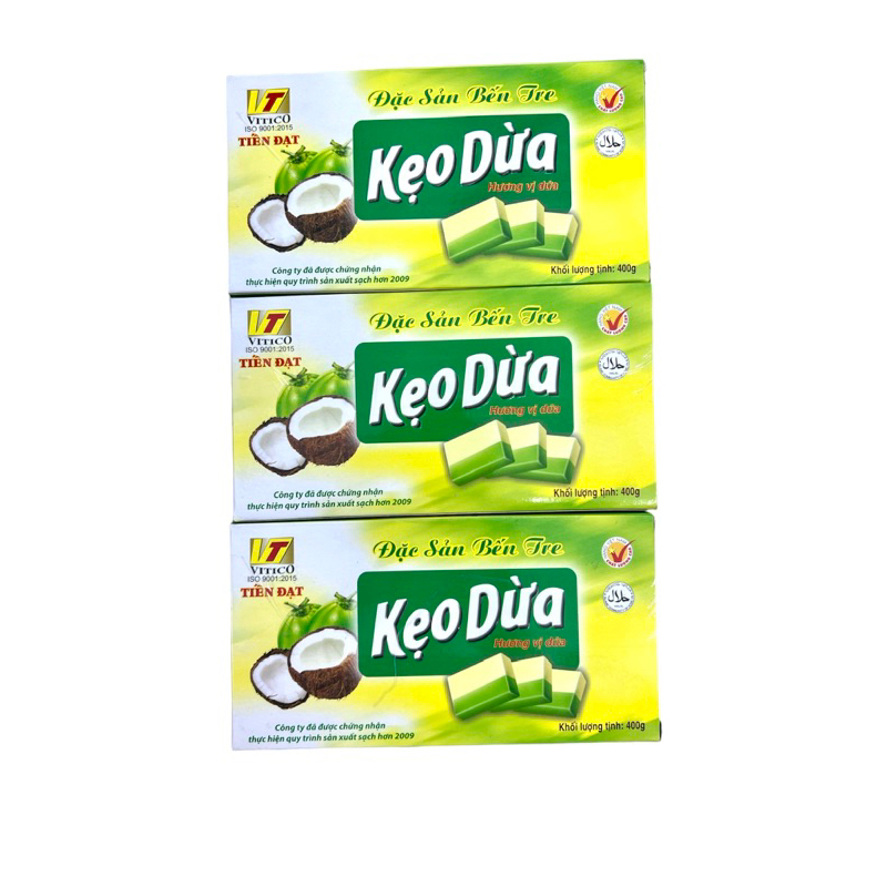 Tien Dat traditional coconut candy (Vitico) paper wrapped candy box ...