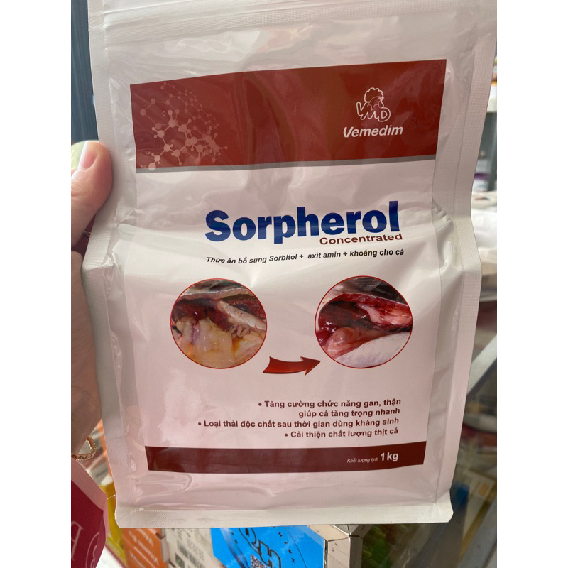 Sorpherol for fish. Mineral supplement for fish. Enhances liver and ...