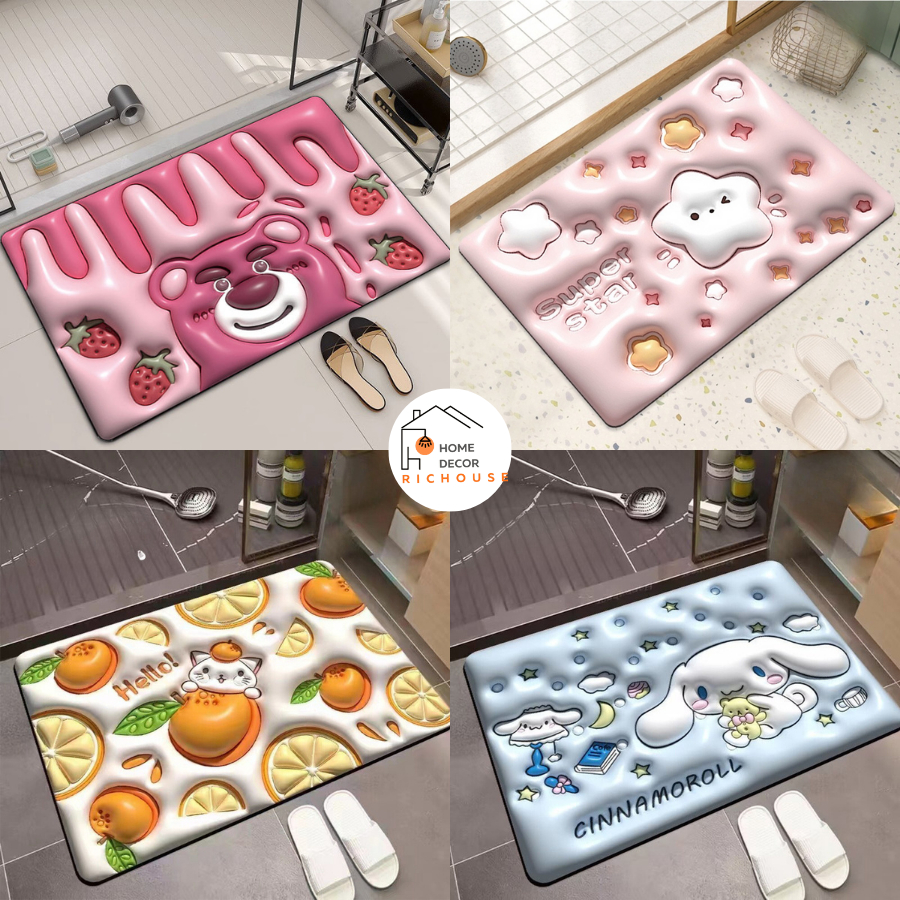 Super cute 3D printed doormat, hot model 2023, 3s waterproof doormat ...