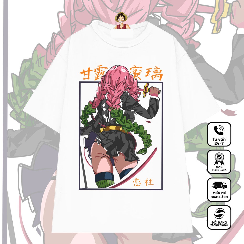 Kimetsu no yaiba Printed T-Shirt With Mitsuri Character, demon slayer 4 ...