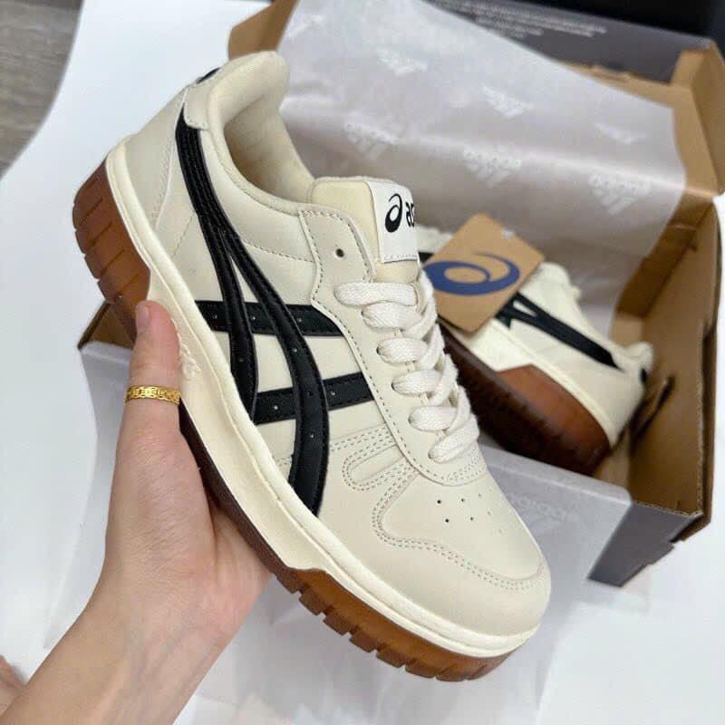 Asics Court MZ Cream Black Gum Sneakers With Gum Sole High Quality hot ...