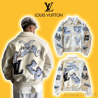 Louis Vuitton Multi-Patches Mixed Leather Varsity Blouson Milky White for  Men