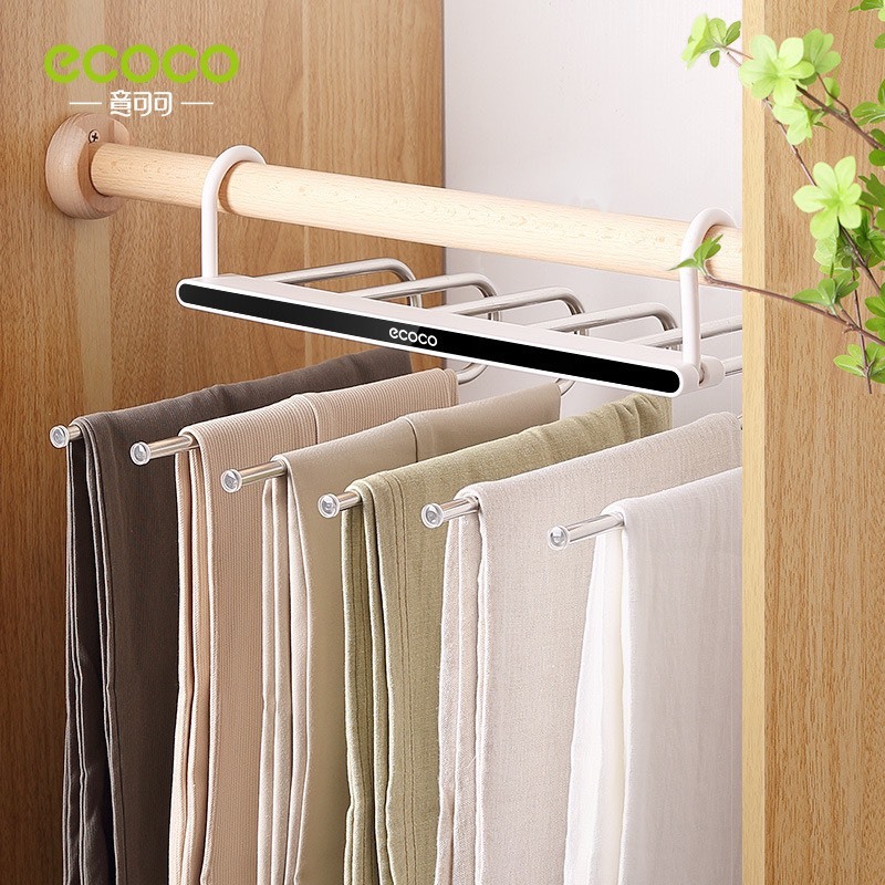 5-layer multi-function clothes hanger and towel hanger, shiny stainless ...
