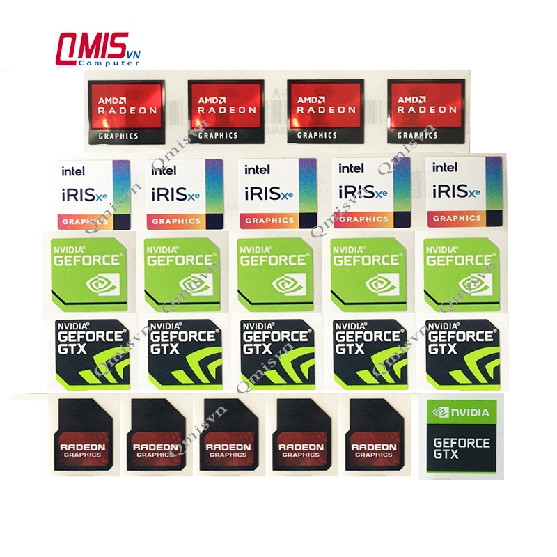 1 Piece RTX GTX iRISxe AMD RYZEN RADEON graphic card logo stamp ...