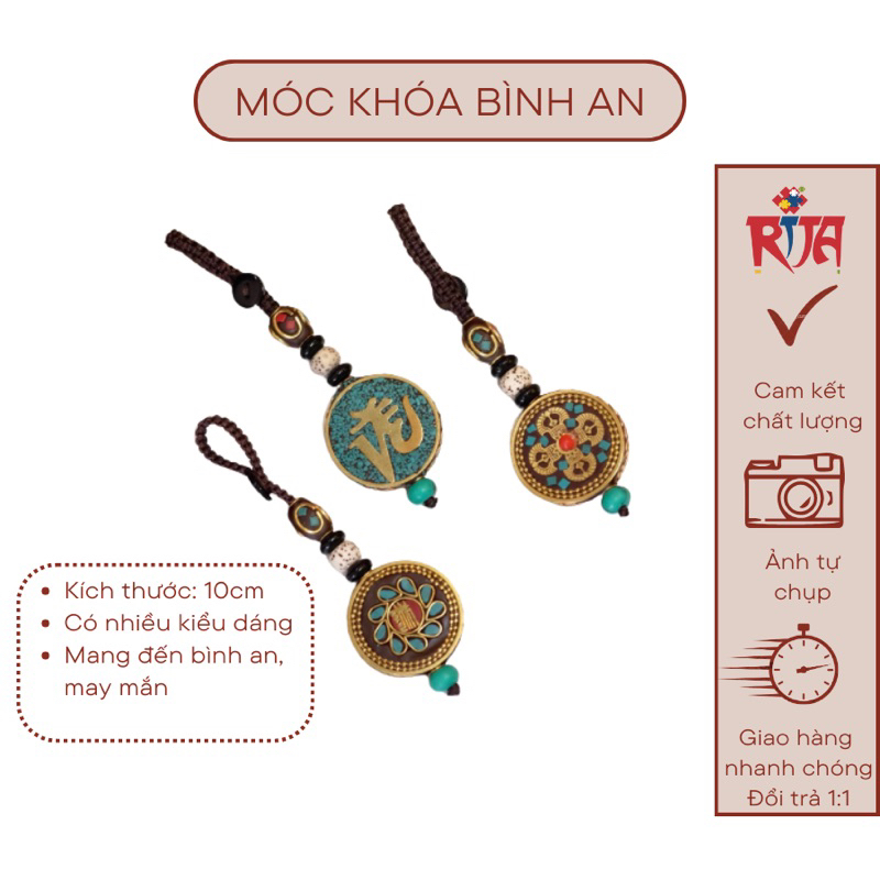 Peace keychain, tantric Buddhist symbol keychain 10cm long - Rita Shop ...