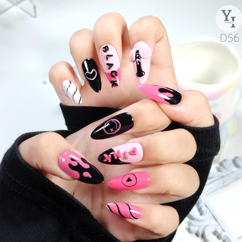 Nailbox Design D56 Decorative Paint gel, Combine Molding gel And