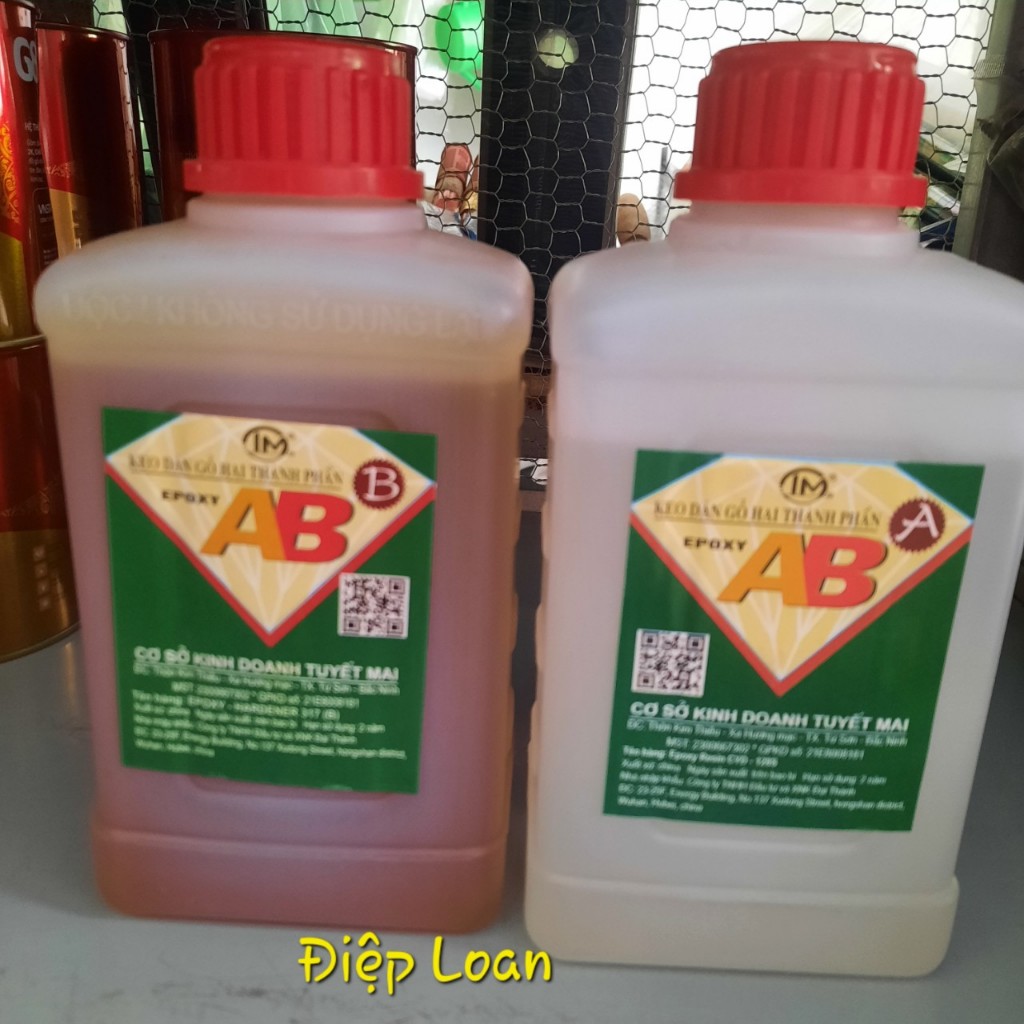 Wooden Glue 2 Ingredients AB epoxy Good Super Adhesive bag 2 Liters (1