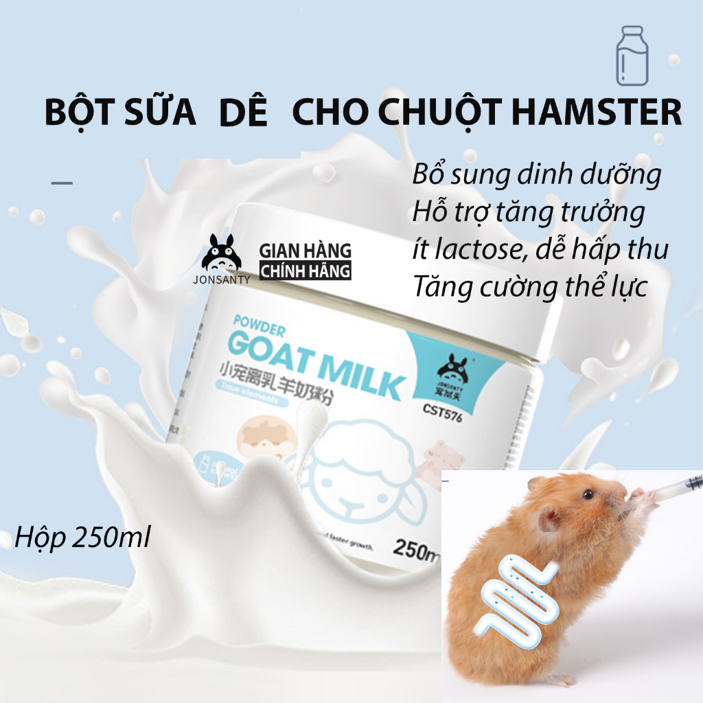 Goat's Milk For Hamsters To Supplement Nutrition, Support Growth, Easy