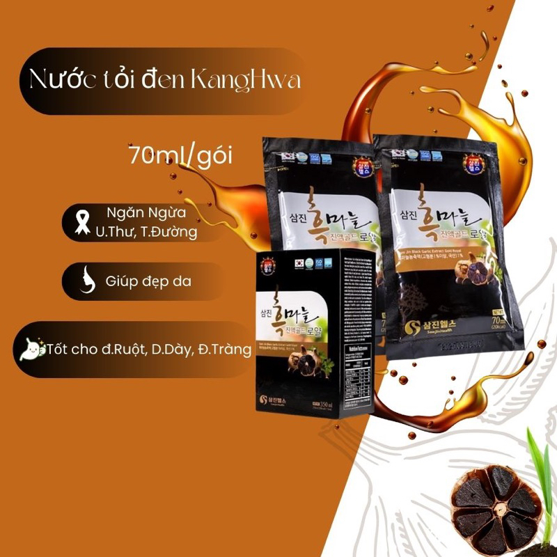 Korean Samjin Herbal Black Garlic Juice, Healthy Herbal Black Garlic