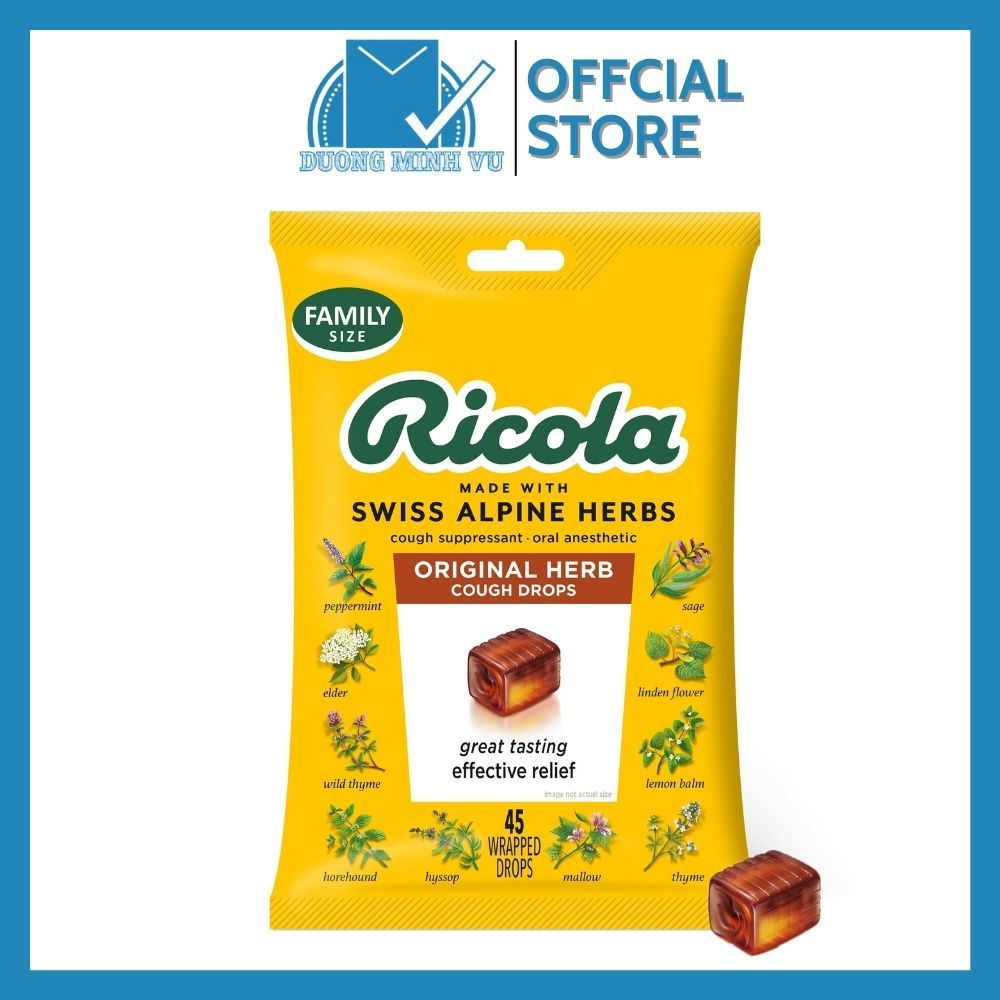 [Date 2026] RICOLA Original Herb Cough Drop 45 Capsules Natural Herbal ...