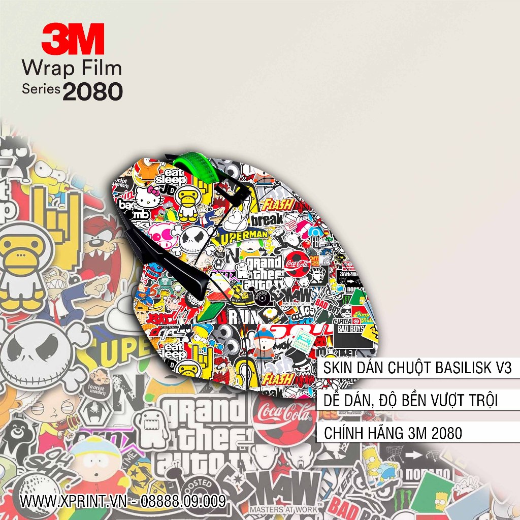 Premium 3M Skin sticker for Razer basilisk V2, V3 mouse.... | Shopee ...