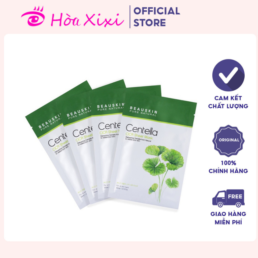 Beauskin Cica Centella Sheet Mask Smooth, Soft, Deep Moisturizing 30ml