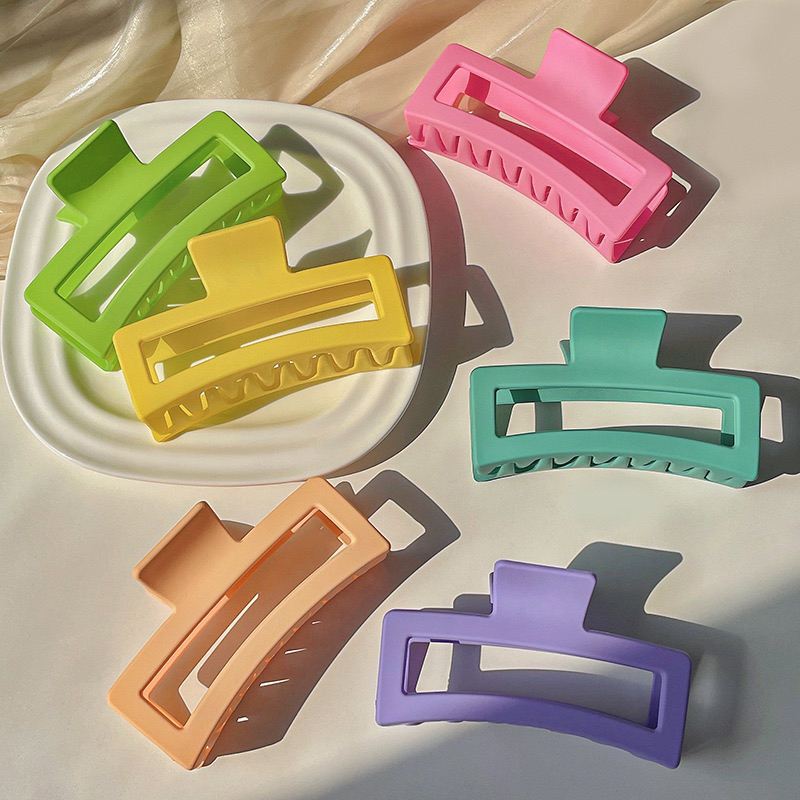 Korean Style rectangular plastic hair rake in many colors - Transparent ...