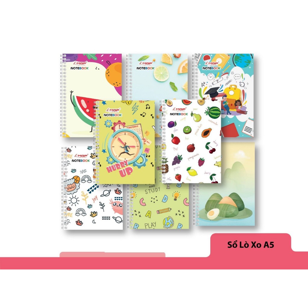XO A5 vertical spring notebook, 200 pages, Minh Gia Phat weight 70gsm ...