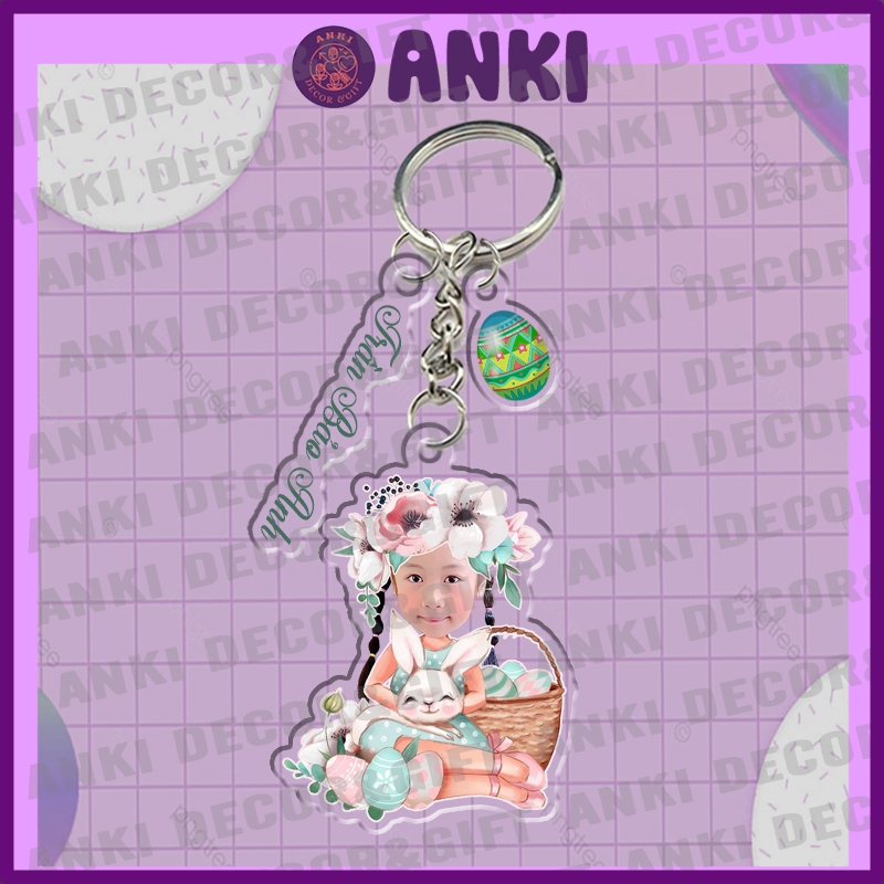 Chibi keychains for children, friends, mica keychains with printed ...
