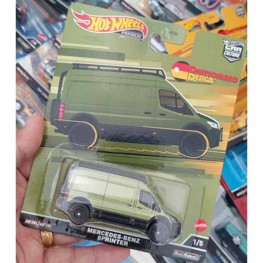 Hotwheels Mercedes-Benz Sprinter Premium (Rubber Wheels, Moss Color ...