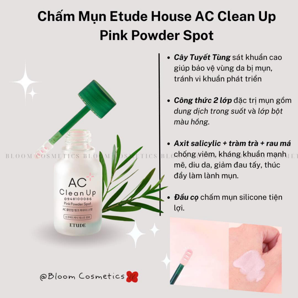 Etude House AC Clean Up Pink Powder Spot 15ml (new model) Shopee