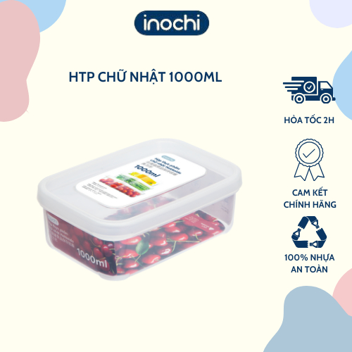 Set of 06 Inochi rectangular plastic food containers, food storage