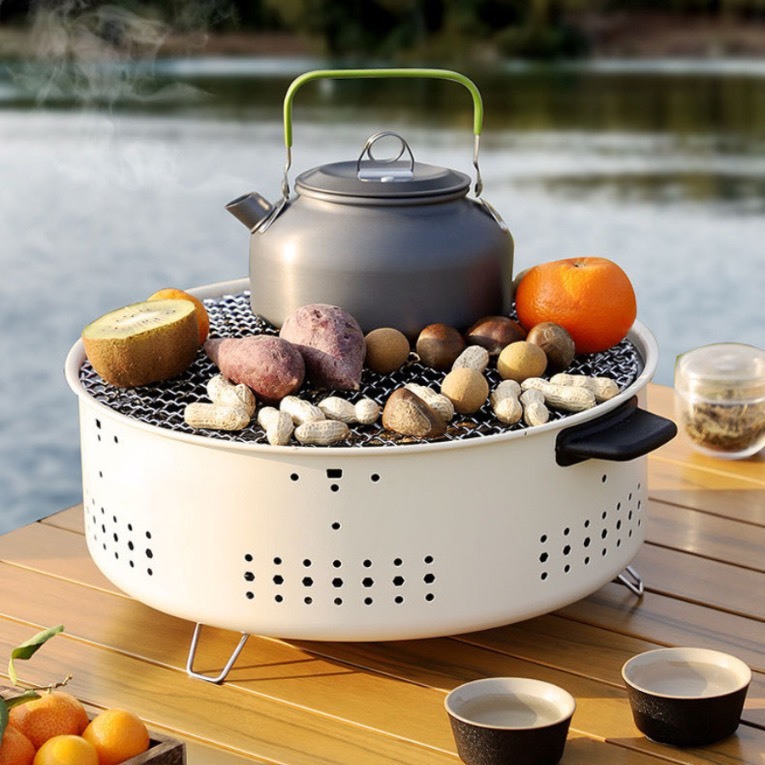Smokeless charcoal grill, highquality meat grill made of heat