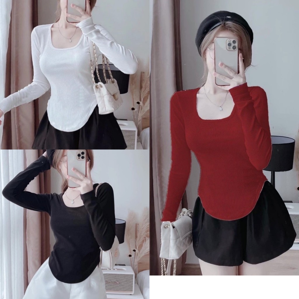 Long SLEEVE WOMEN'S body SHIRT Flaunts a beautiful body | Shopee ...