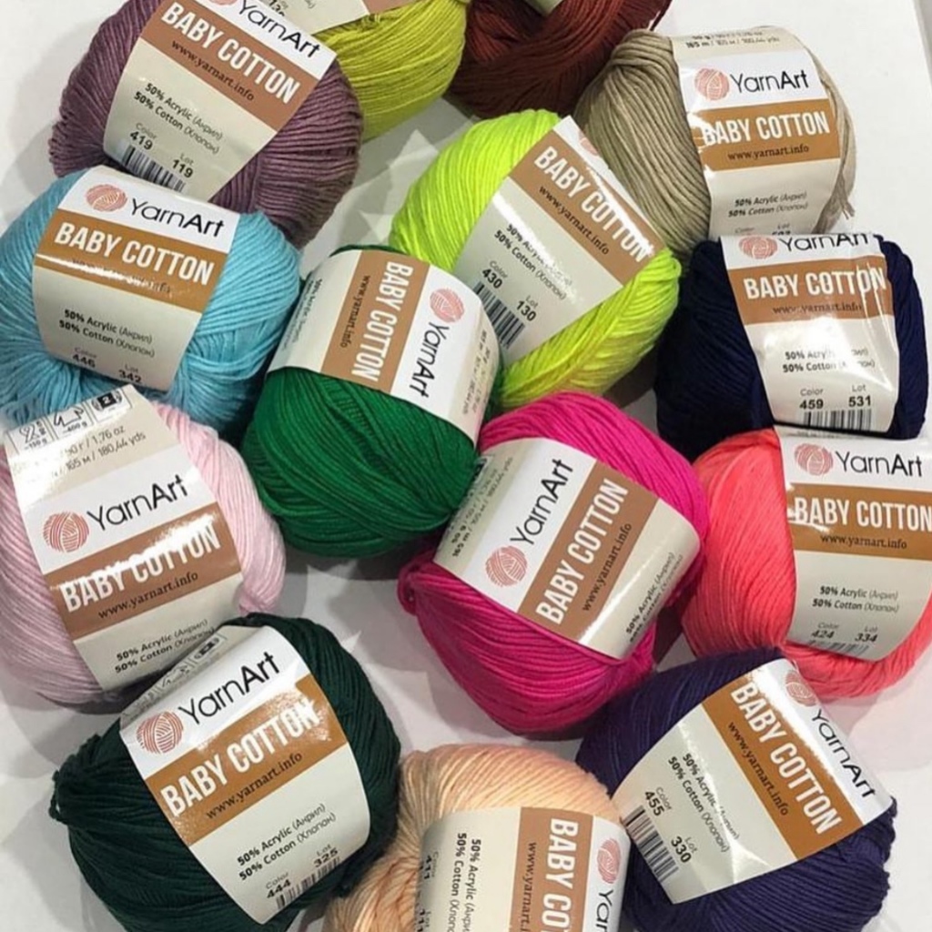 Yarnart Baby Cotton Wool (Color Palette 1) (50gr roll) Shopee Philippines