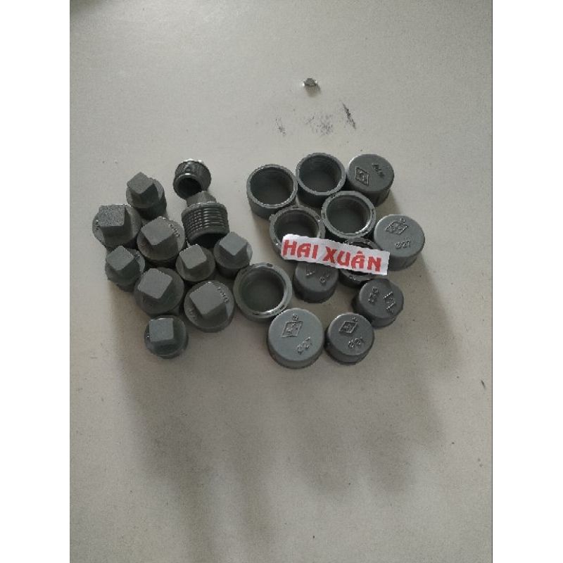 Plastic BUTTON WITH INSIDE THREAD, OUTSIDE THREAD PVC PIPE PHI 21, 27 ...