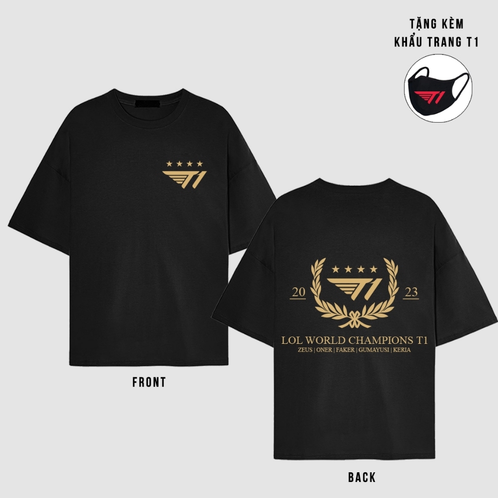 [Free Mask] T1 Tshirt to win the World 2023, the latest SKT T1 4star