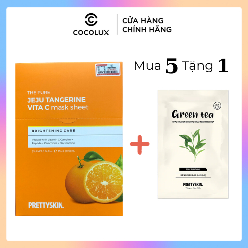 Pretty Skin The Pure Jeju Tangerine Vita C Mask Sheet 1PCS Shopee