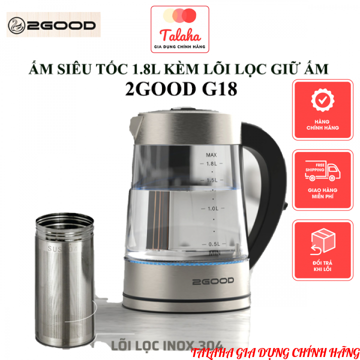 2GOOD G18 1.8L electric kettle with filter core, temperature adjustment ...
