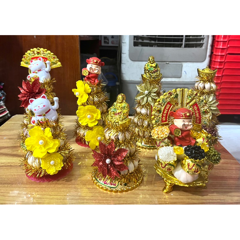 5-storey Garlic Tower - gold bar to attract fortune (5-storey garlic ...