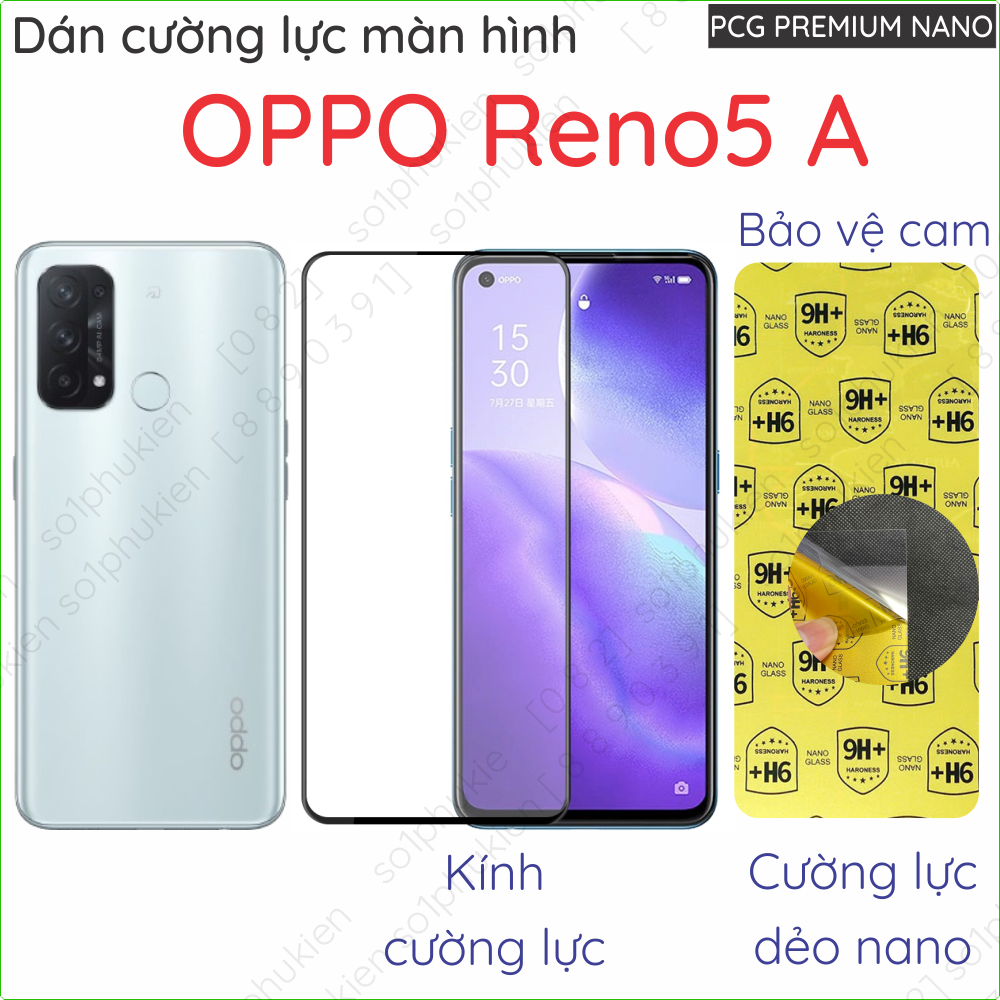 Full tempered glass and flexible tempered glass for Oppo Reno 5A (Reno ...