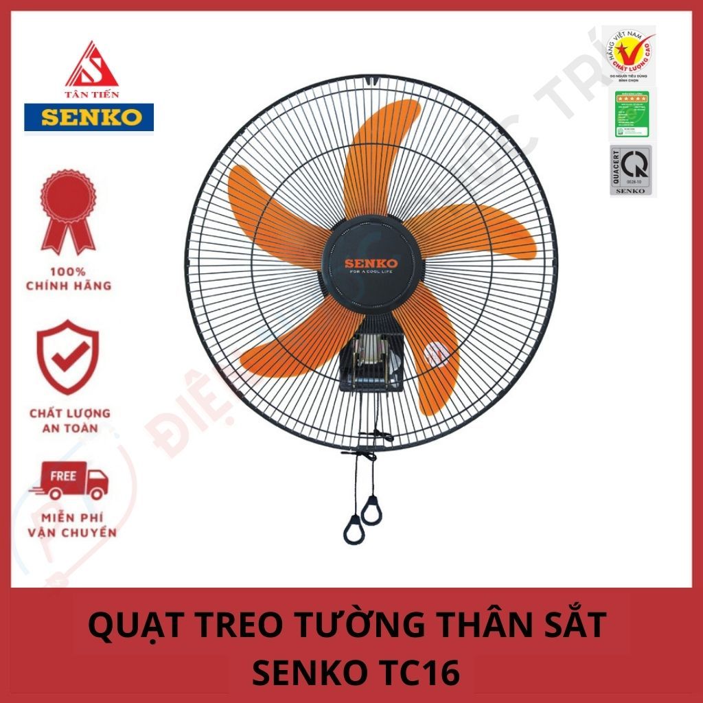 SenkoTC16 3-blade Spaghetti strap industrial wall fan, 24-month iron ...