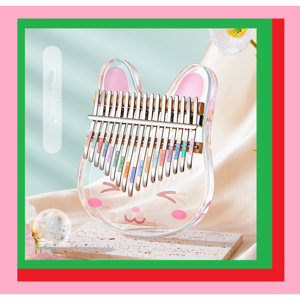 Pink RABBIT ACRYLIC KALIMBA - FREE HAMMER - FREE STICKER | Shopee ...