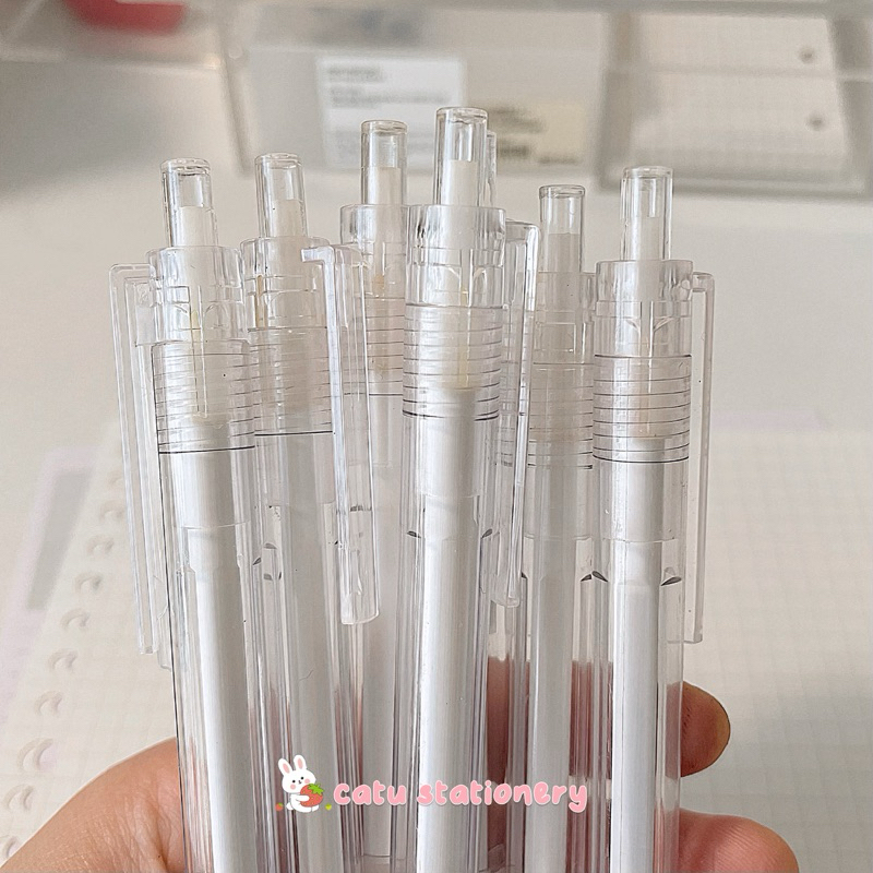 Transparent shell black ink gel pen | Shopee Philippines