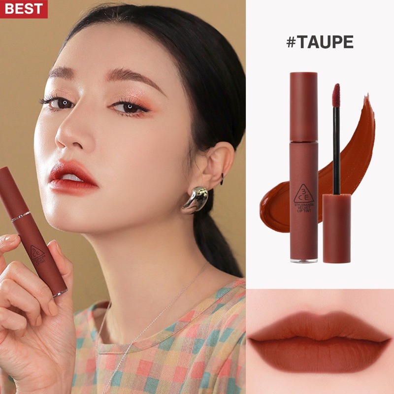 3ce Matte Cream Color Taupe Smooth Like Velvet 3CE Velvet Lip Tint 4g ...