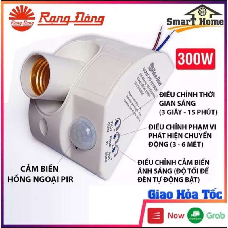 Rang Dong infrared motion sensor lamp holder automatically turns on and ...