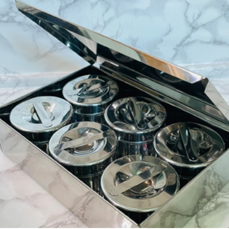 304 stainless steel food sample storage set (set of 2 boxes, 4 boxes, 6 ...
