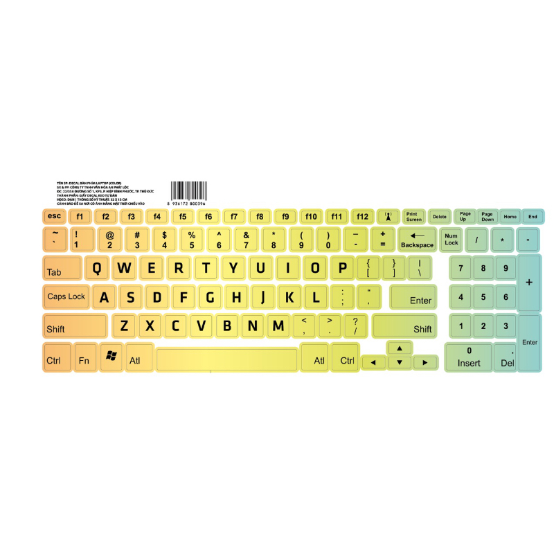 Laptop keyboard Decal (color) | Shopee Philippines